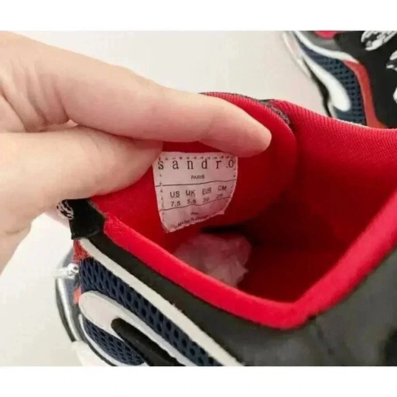 Sandro Paris Flame Sneakers in Dark Navy Size EU 39 (MSRP $245) - Picture 5 of 7